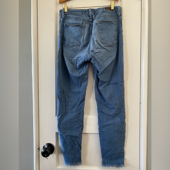 JustUSA Light Wash Pre-Distressed Hem High Rise Skinny Jeans Size 29 - Picture 3 of 3